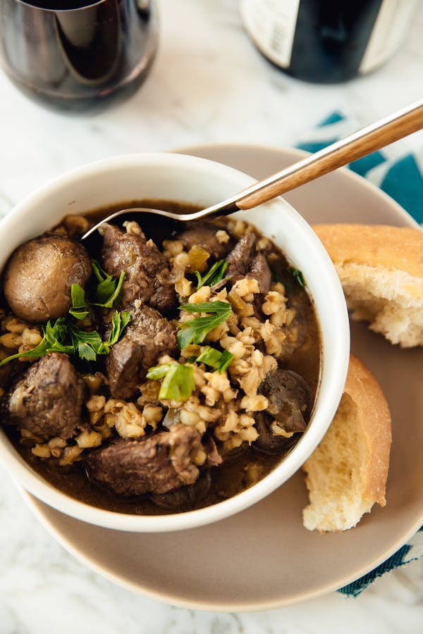 pomaly Cooker Beef and Barley Stew