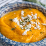 pečený Butternut Squash Puree with Goat Cheese