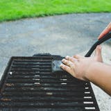 Scrubbing Grill with Grill Brush